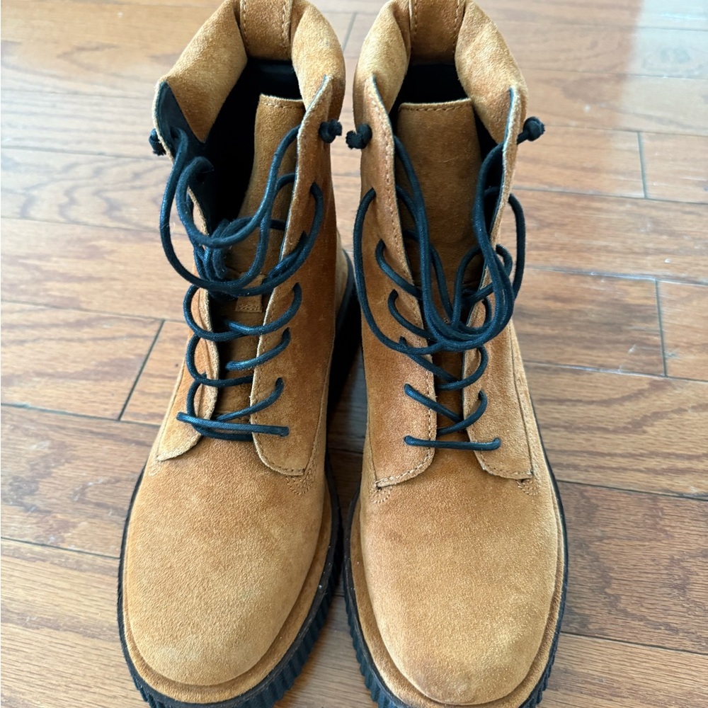 Tan Suede Lace-Up Boots - Rag & Bone